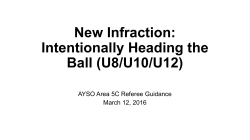 New Infraction: Intentionally Heading the Ball (U8/U10/U12)