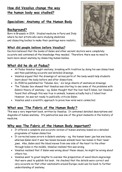 How did Vesalius change the way