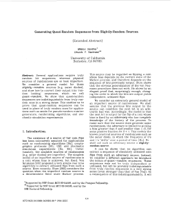 Generating Quasi-Random Sequences from Semi