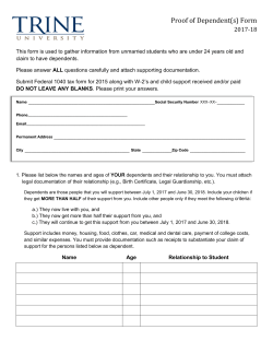 Proof of Dependent(s) Form
