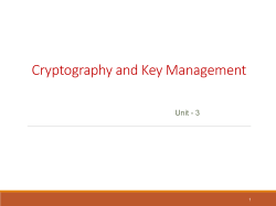 ciphertext D(key, ciphertext) = plaintext