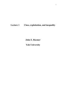 IV. Inequality vs. exploitation