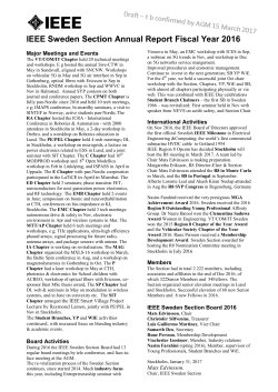 IEEE Sweden FY2016 Annual Report