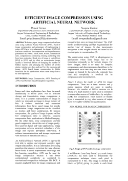 EFFICIENT IMAGE COMPRESSION USING ARTIFICIAL NEURAL