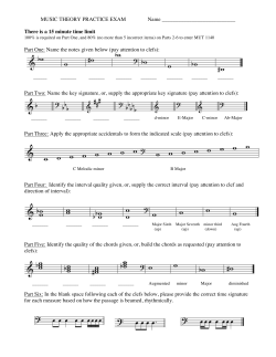 MUSIC THEORY PRACTICE EXAM Name There is a 15 minute time