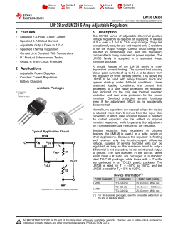 LM138/LM338 5-Amp Adjustable Regulators