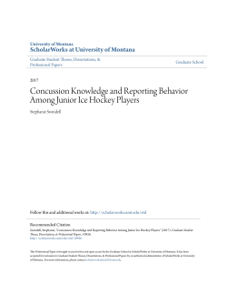 Concussion Knowledge and Reporting Behavior Among Junior Ice