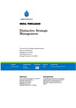 Strategic Management - Universitas Mercu Buana
