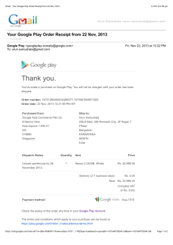 Gmail - Your Google Play Order Receipt from 22 Nov, 2013