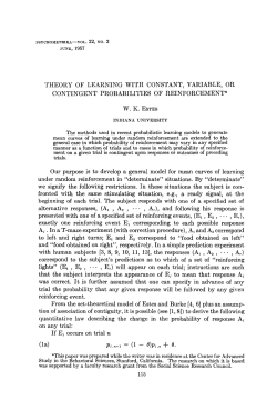 Theory of learning with constant, variable, or contingent probabilities