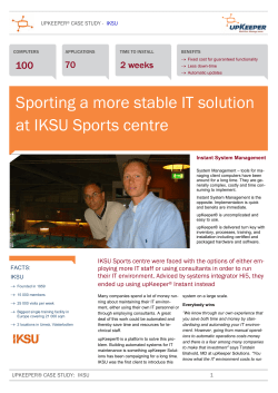 Sporting a more stable IT solution at IKSU Sports centre