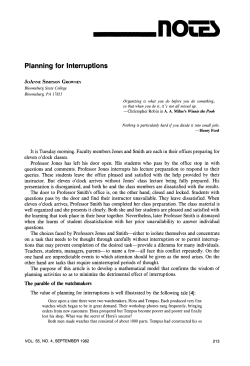 Planning for Interruptions