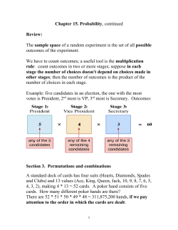 probability assignment - University of Hawaii Mathematics