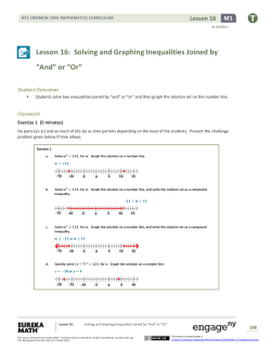 Algebra I Module 1, Topic C, Lesson 16: Teacher Version