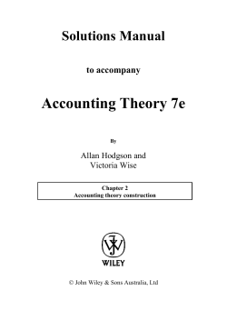 Chapter 2 - Accounting theory construction