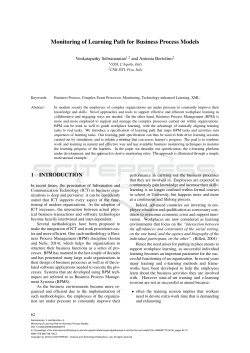 Monitoring of Learning Path for Business Process Models