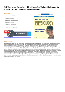 PdF Berne Levy Physiology, 6th Updated Edition, with