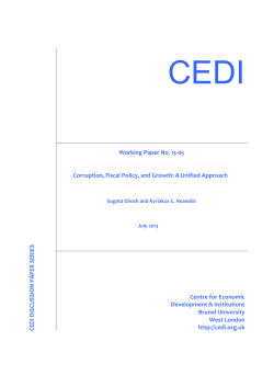 CEDI DISC USSIO N PAPER SERIES Working Paper No. 13