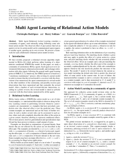 Multi Agent Learning of Relational Action Models