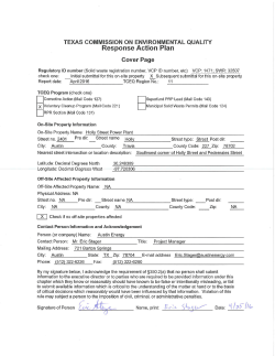 Holly NAA Response Action Plan