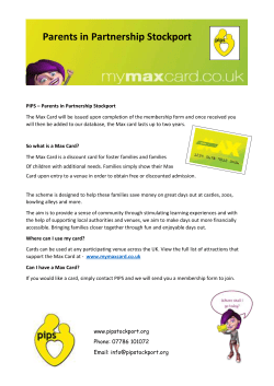 Max Card Letter - Parents In Partnership Stockport