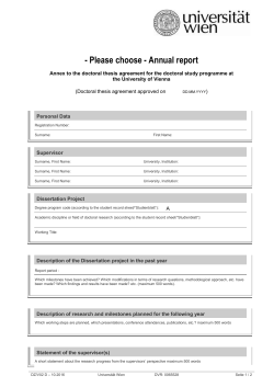 Annual Report - Universit&auml;t Wien