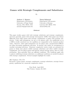 Games with Strategic Complements and Substitutes