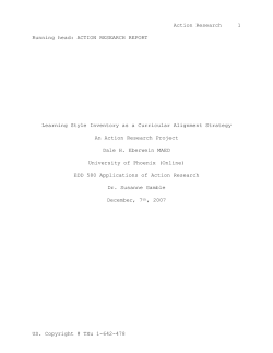 (Action Research Project ARP).