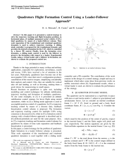 Quadrotors Flight Formation Control Using a Leader