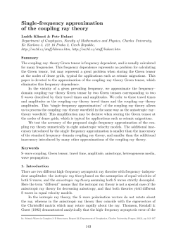 Single-frequency approximation of the coupling ray theory