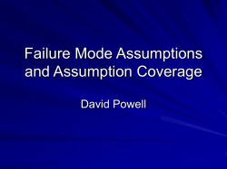 Failure Mode Assumptions and Assumption Coverage
