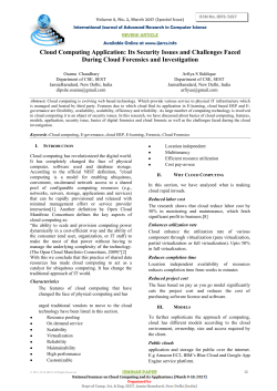 Cloud Computing Application - International Journal of Advanced