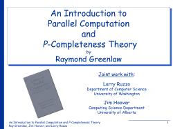 Parallel Computation.