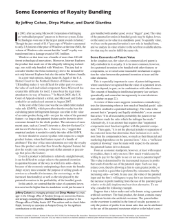 Some Economics of Royalty Bundling