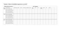 Template 1: Where is Using Maths happening in our