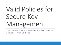On API policies for secure key management