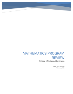 Mathematics Program review - Academic Assessment