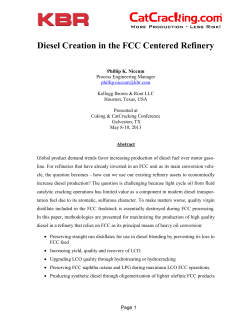 Maximizing Diesel Creation in the FCC