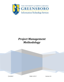 Project Management Methodology - Information Technology Services