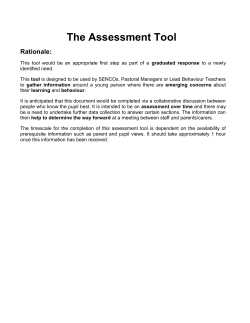 The Assessment Tool Rationale: This tool would be an appropriate
