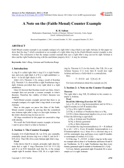 A Note on the (Faith-Menal) Counter Example