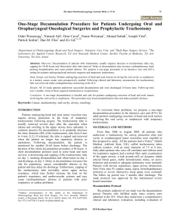One-Stage Decannulation Procedure for Patients