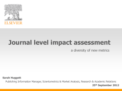 Journal level impact assessment