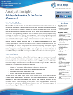 Building a Business Case for Law Practice Management