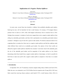 Implications of a Negative Market Spillover