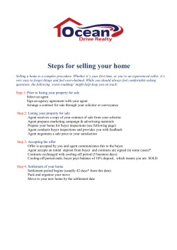 Steps for selling your home