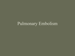 Pulmonary Embolism