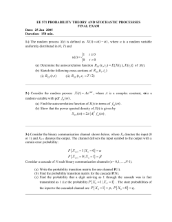 ee 571 probability theory and stochastic processses