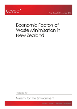 Impacts of Landfill Charges on Waste Minimisation