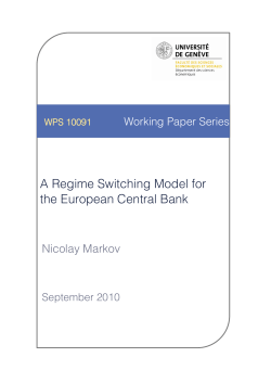 A Regime Switching Model for the European Central Bank